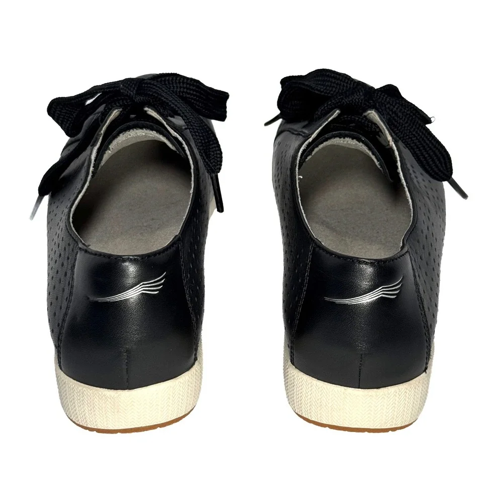Dansko Orli Sneakers Womens EU 38 US 7.5-8 Black Nappa Leather Comfort Lace Up